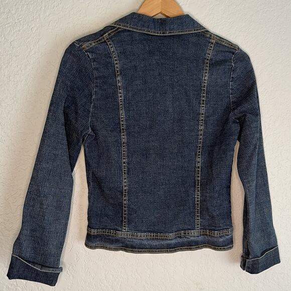Forever 21 Denim Jean Jacket Trucker Medium Western Cowgirl Indie Sleaze Outdoor - Picture 4 of 6